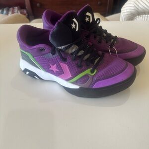 Converse Purple and Green Athletic Shoes